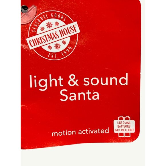 Christmas House Light & Sound Plastic Santa Decoration - Picture 7 of 11
